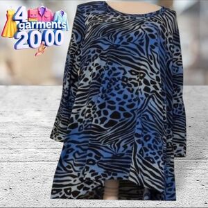 Premise blue and black animal look tunic size XL
